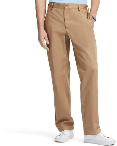 Izod American Chino Flat Front Straight Fit Pant - Natural