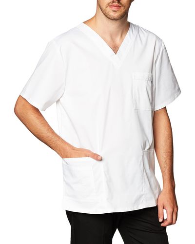 CHEROKEE And Scrubs Top With V-neck 4725 - White