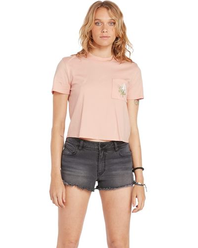 Volcom Dial Short Sleeve Pocket T-shirt - Pink
