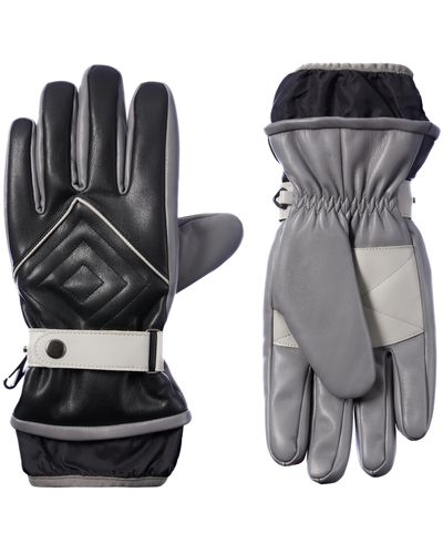Isotoner 's Lined Alpine Faux Leather Glove - Black