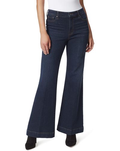 Jessica Simpson Plus Size True Love Trouser Wide Leg Jean - Blue