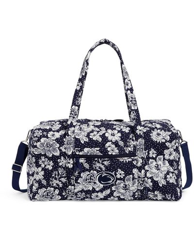 Vera Bradley Cotton Collegiate Large Travel Duffle Bag - Blue