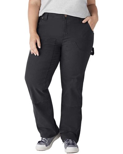 Dickies Size Plus Double Front Denim Carpenter Pants - Black