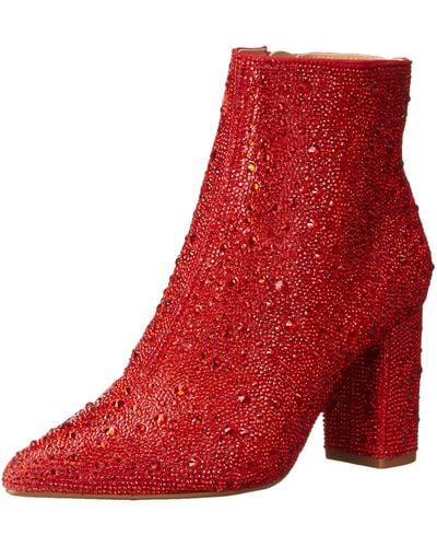 Betsey Johnson Sb-cady Ankle Boot - Red