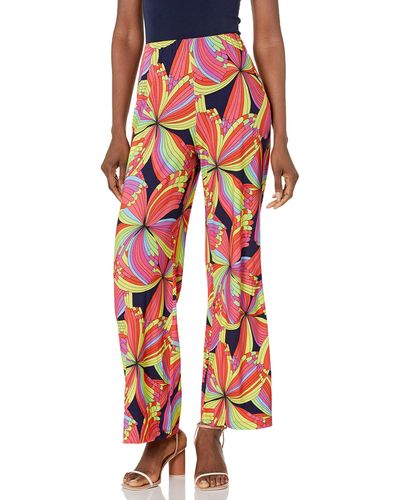 Trina Turk Printed Pull On Jersey Pant - Red