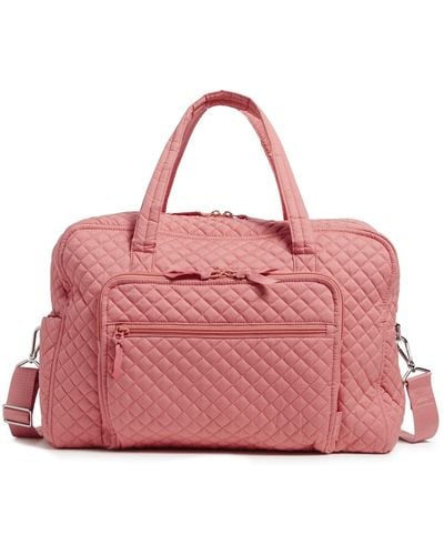 Vera Bradley Cotton Weekender Travel Bag - Pink