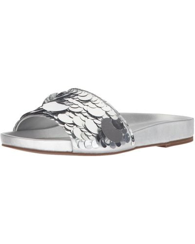 Rachel Zoe Stella Slide Sandal Silver 7.5 M Us - Black