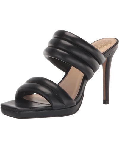 Vince Camuto Womens Eluinsa Puffy Platform Heeled Sandal - Black