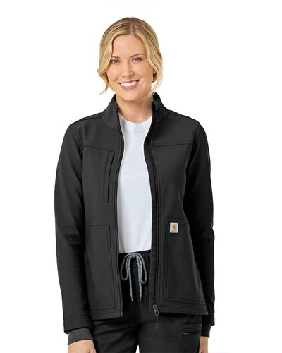 Carhartt Rugged Flex Modern Fit Fluid Resistant Bonded Fleece Jacket - Black