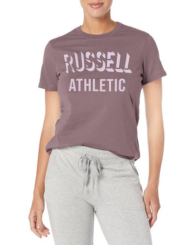 Russell Graphic Logo Short Sleeve Tee - Purple