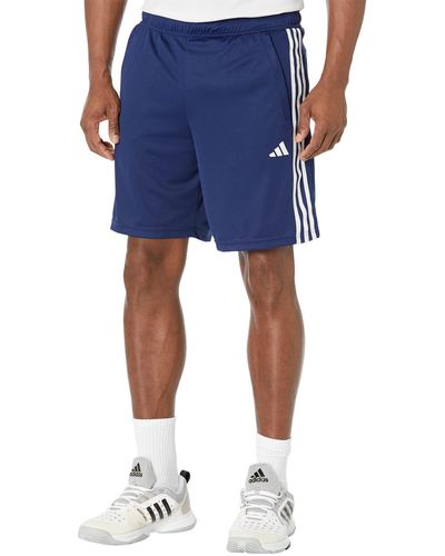 adidas Essentials 3-stripes Single Jersey Shorts Semi Lucid Blue/white Lt  for Men | Lyst