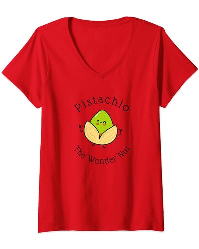 Nike S Pistachio The Wonder Nut V-neck T-shirt - Red