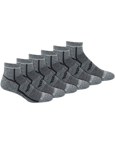 Saucony Multi-pack Bolt Performance Quarter Socks - Gray