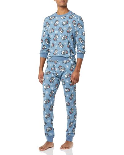 Amazon Essentials Disney | Marvel | Star Wars Flannel Pajama Sleep Sets - Blue