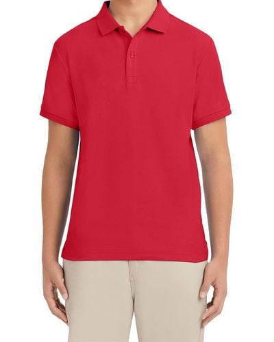 Izod Young Short Sleeve Pique Polo - Red
