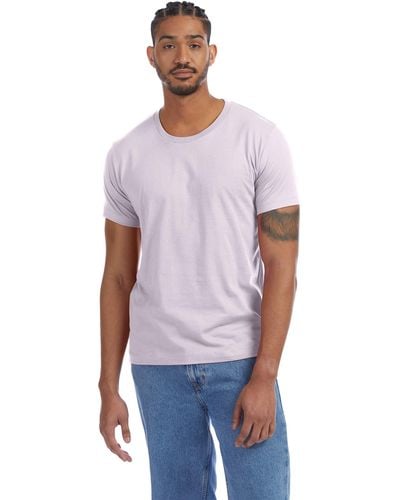 Alternative Apparel T, Cool Blank Cotton Shirt, Short Sleeve Go-to Tee, Lilac Mist, Large - Multicolor