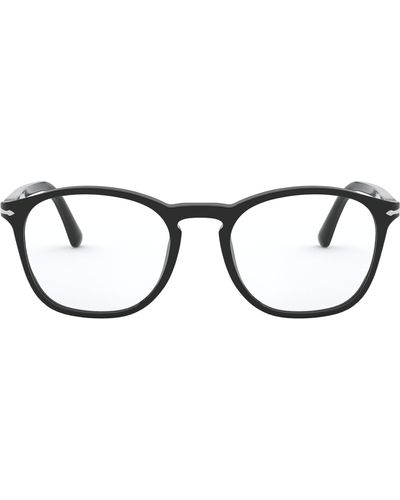 Persol Po3007vm Square Prescription Eyeglass Frames - Black