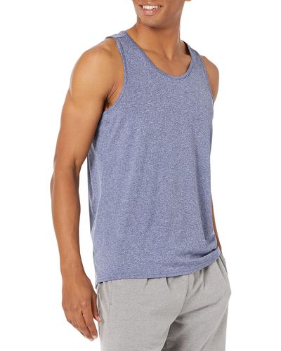 Amazon Essentials Camiseta Tech de Tirantes en Tejido Elástico-Última Oportunidad Hombre - Azul