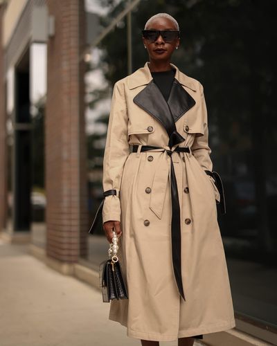 The Drop Hummus Trench Coat By @signedblake - Brown