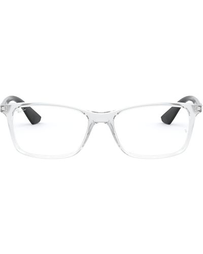 Ray-Ban Unisex-adult 0rx7047 Rx7047 Rectangular Eyeglass Frames Clear - Multicolor