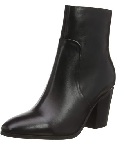 FIND High Leather Western Cowboy Boots - Black