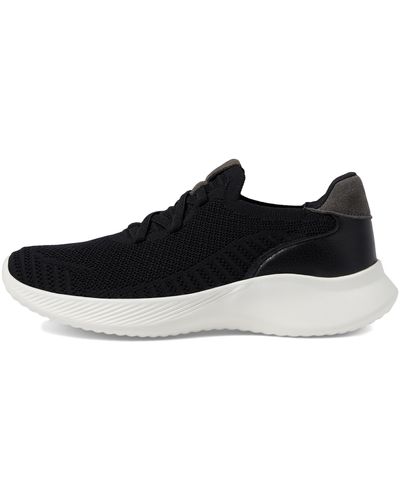 Naturalizer S Emerge Slip On Lace Up Knit Sneakers Black Fabric 7.5 W