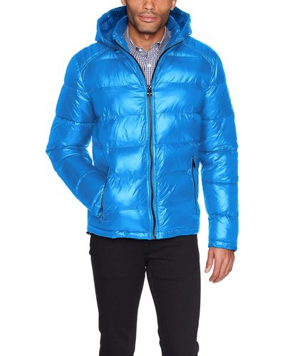 Guess Hooded Puffer Jacket - Blue