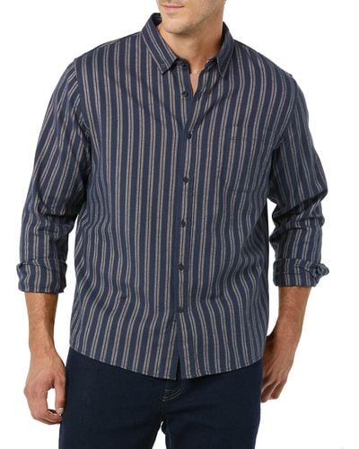 Goodthreads Slim-Fit Long-Sleeve Stretch Oxford Shirt with Pocket - Bleu