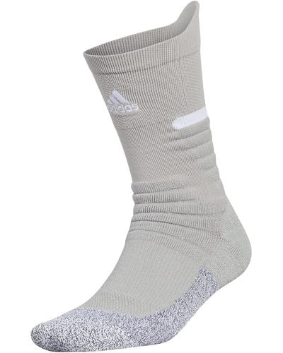 adidas Adizero Football Cushioned Crew Socks - Gray