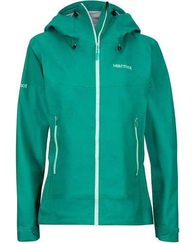 Marmot Starfire Lightweight Waterproof Hooded Rain Jacket - Green