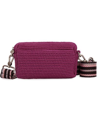 The Sak Cora Phone Crossbody In Crochet - Purple