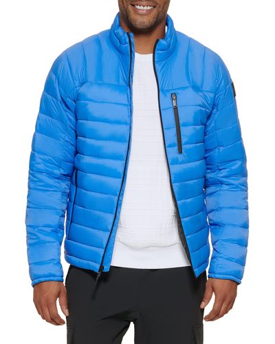 DKNY Lightweight Quilted Puffer Jacket - Blue