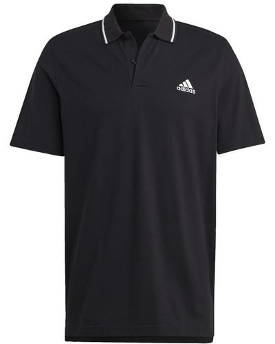adidas Aeroready Essentials Pique Small Logo Polo Shirt - Black