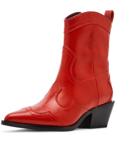 Madden Girl Swifty Ankle Boot - Red