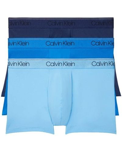 Calvin Klein Micro Stretch Wicking 3 Low Rise Trunk Nb2569 - Blue