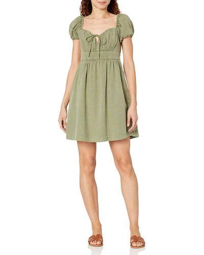 Lucky Brand Babydoll Mini Dress - Green