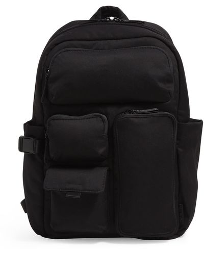Vera Bradley Cotton Utility Large Backpack - Black
