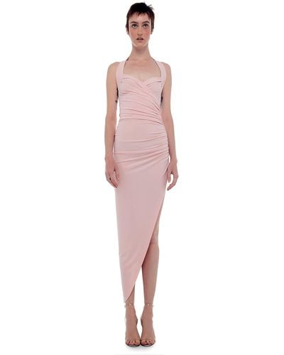 Norma Kamali Cayla Side Drape Gown - Pink