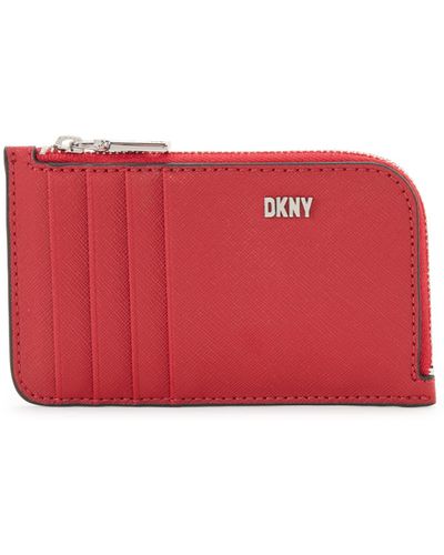 DKNY Casual Phoenix Zip Classic Card Case - Red