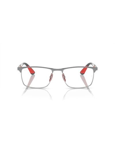 Ray-Ban Rx6516m Scuderia Ferrari Collection Rectangular Prescription Eyewear Frames - Black