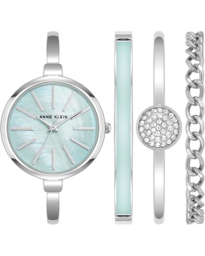 Anne Klein Bangle Watch And Bracelet Watch - Blue