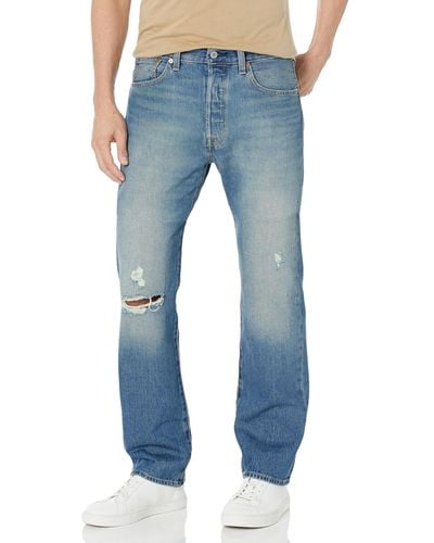 Levi's 501 Original Fit Button Fly Non-stretch Jeans - Blue