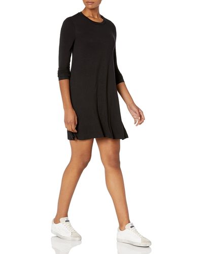 BCBGeneration Mini Dress With Long Sleeves And Ruffle Hem - Black