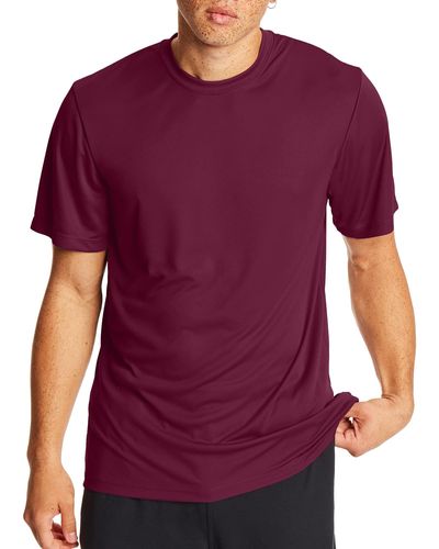 Hanes Mens Sport Cool Dri Performance Tee Shirt - Purple