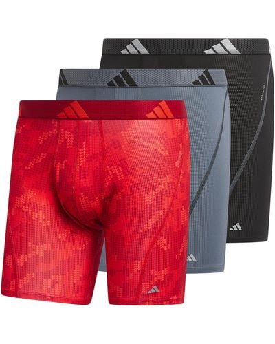 adidas Performance Mesh Boxer Brief Underwear - Red
