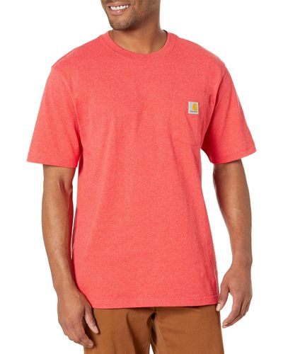 Carhartt Loose Fit Heavyweight Short Sleeve Pocket T-shirt - Red
