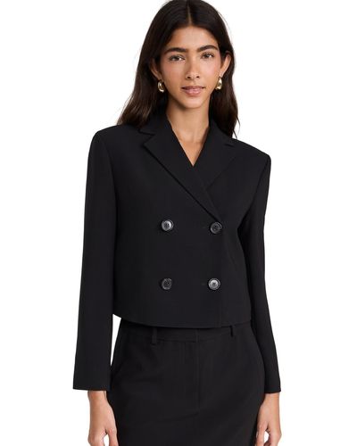 Theory Crop Double Breasted Jacket - Black