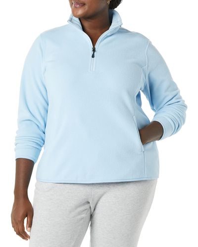 Amazon Essentials Classic-fit Long-sleeve Quarter-zip Polar Fleece Pullover Jacket - Blue