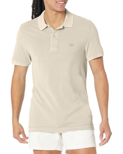 Lacoste Contemporary Collection's Short Sleeve Regular Fit Petit Pique Polo Shirt - White