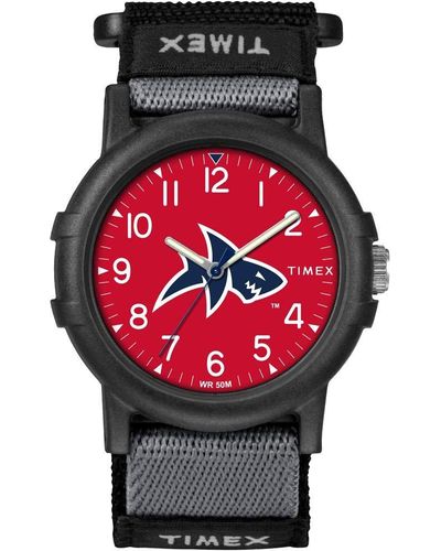 Timex Collegiate Recruit 38mm Watch – Ole Miss Rebels With Black Fabric - Red